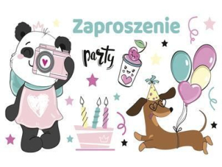 Zaproszenie Z 160x95 z kopert POL-MAK 10szt. dziecice Z_DZIE_62128