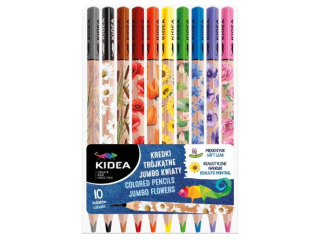 KREDKI TRJKTNE JUMBO KWIATY 10  KOLORW KIDEA