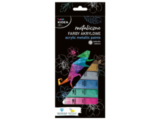 FARBY AKRYLOWE METALICZNE 12X12ML KIDEA