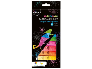 FARBY AKRYLOWE NEONOWE 12X12ML KIDEA
