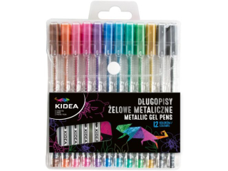 DUGOPISY ELOWE METALICZNE A 12 KOLORW KIDEA