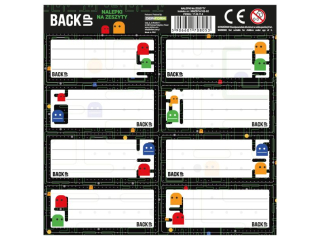 NALEPKI NA ZESZYTY BACKUP 7 A 102 [opakowanie=25szt]