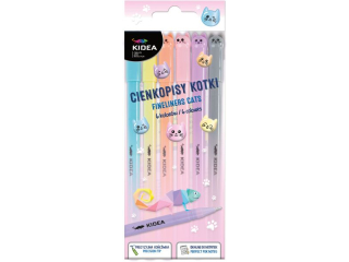 CIENKOPISY 6 KOLOR�W KOTKI KIDEA