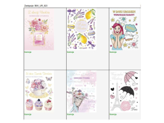 Laurka extra B6X 117x167 z kopert�  POL MAK Urodziny B6X_UR_788 [opakowanie=25szt]