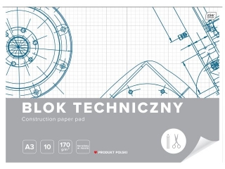 Blok techniczny A3 10 170g [opakowanie=10szt]