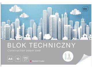 Blok techniczny A4 10 170g [opakowanie=10szt]