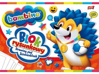 Blok rysunkowy A4 20 kartek okadka kredowana 80 g/m2 ZWIERZAKI UCZNIAKI [opakowanie=10szt]