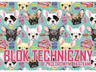 Blok techniczny z kolorowymi kartkami A3 10 kartek okadka kredowana 160 g/m2 [opakowanie=10szt]