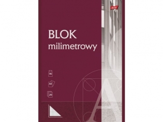 Blok z papieru milimetrowego A4 20 kartek okadka kredowana [opakowanie=10szt]