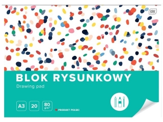 Blok rysunkowy A3 20 80g [opakowanie=10szt]