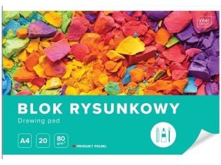 Blok rysunkowy A4 20 80g [opakowanie=10szt]