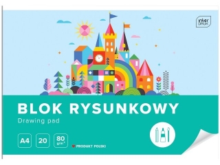 Blok rysunkowy A4 20 80g [opakowanie=10szt]