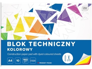 Blok tech.kol.A4 10 160g barw.w masie [opakowanie=10szt]
