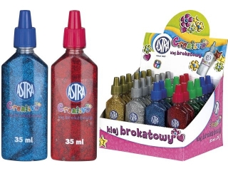 Klej brokatowy Creativo ASTRA 35 ml - 24 szt. display [opakowanie=24szt]