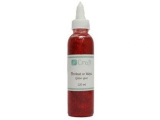 BROKAT W KLEJU, 120 ML - RED