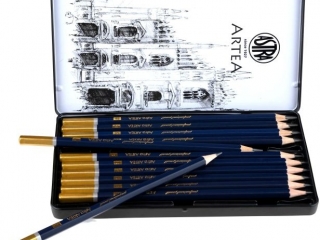 Zestaw o��wk�w do szkicowania Astra Artea mix 12 sztuk metalow. pude�ku  [opakowanie=12szt]