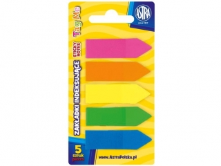 Zakadki indeksujce ASTRA 5 kolorw - blister [opakowanie=12szt]