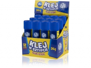 Klej w sztyfcie PVP ASTRA 36 g - 12 szt. display [opakowanie=12szt]