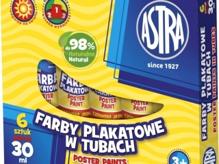 Farba plakatowa Astra tuba 30 ml - cielista [opakowanie=6szt]