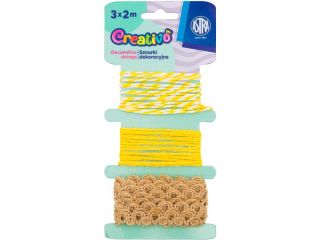 Sznurki dekoracyjne Creativo - S�oneczne sploty [opakowanie=48szt]