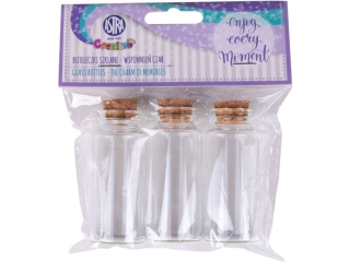 Buteleczki szklane Creativo 3 sztuki 30ml - Wspomnie czar [opakowanie=12szt]
