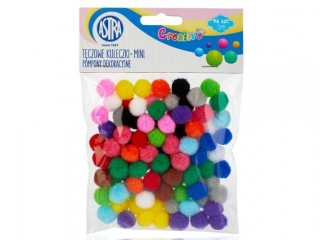 Pompony dekoracyjne Creativo 15 mm - T�czowe kuleczki Mini [opakowanie=24szt]