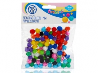 Pompony dekoracyjne brokatowe Creativo 10 mm - Brokatowe kuleczki Mini [opakowanie=24szt]