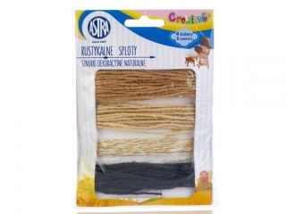 Sznurki naturalne Creativo - Rustykalne sploty [opakowanie=24szt]