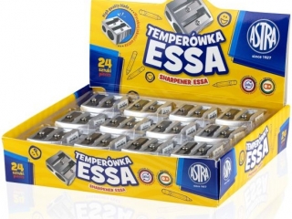 Temperówka aluminiowa z dwoma otworami Essa ASTRA - 24 szt. display (5%)