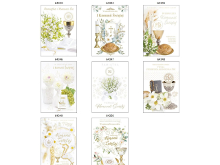 Laurka z brokatem B6B 117x167 z kopert�  POL-MAK Komunia B6B_KOM_120