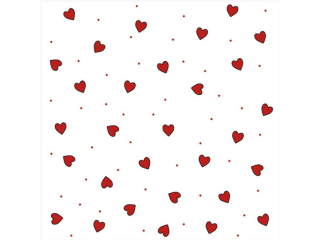 Serwetki POL-MAK Daisy coctail 25cm 20szt. Cute Small Hearts CD_OG_042101 [opakowanie=12szt]