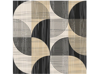 Serwetki POL-MAK Daisy Lunch 33cm 20szt. Abstract Geometric Shapes on Beige SD_OG_044501 [opakowanie=24szt]