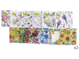 Serwetki POL-MAK Daisy Lunch 33cm 20szt. MIX DAISY Everyday SD_OG_MIX [opakowanie=24szt]