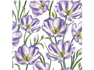 Serwetki POL-MAK Daisy Lunch 33cm 20szt. Watercolour Violet Tulips SD_WI_009301 [opakowanie=24szt]