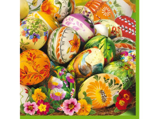 Serwetki POL-MAK Daisy Lunch 33cm 20szt. Painted Eggs SD_WL_002501 [opakowanie=24szt]