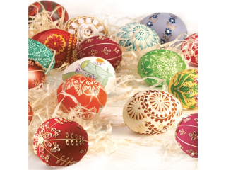 Serwetki POL-MAK Daisy Lunch 33cm 20szt. Easter Eggs x Hay SD_WL_004301 [opakowanie=24szt]