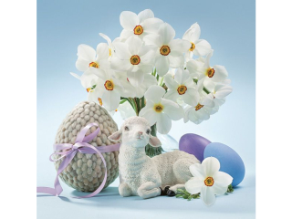 Serwetki POL-MAK Daisy Lunch 33cm 20szt. Lamb x Narcissus SD_WL_006601 [opakowanie=24szt]