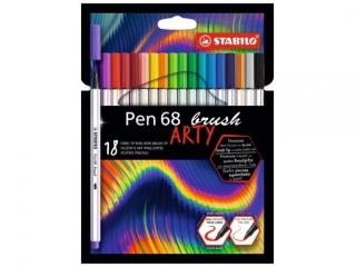 STABILO Pen 68 brush etui kartonowe 18 szt. ARTY - Nowości Promocja Targowa Stabilo