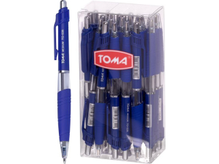 D�ugopis TOMA Automat Medium z ko�c�wk� 1, 0mm - niebieski [opakowanie=24szt]TO-038 niebieski