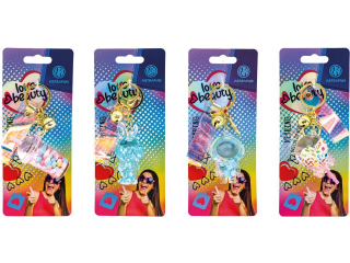 Brelok metalowy z pynnym wypenieniem ASTRAFUN LOVExBEAUTY- 1 szt. tie-card [opakowanie=24szt]
