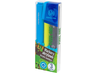 Markery trjktne akrylowe ASTRAPEN PIXEL ONE -3 kolory PET box [opakowanie=12szt]