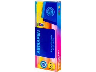 Markery trjktne akrylowe ASTRAPEN NEON - 3 kolory PET box [opakowanie=12szt]