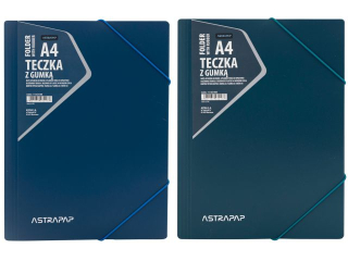 Teczka z gumk ASTRAPAP PP UNISEX LINE -  mix 4 kolorw ciemnych [opakowanie=10szt]