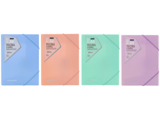 Teczka z gumk ASTRAPAP PP PASTEL LINE - mix 4 kolorw pastelowych [opakowanie=10szt]