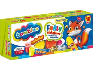 Farby plakatowe 10 kolorw 20 ml deco ZWIERZAKI UCZNIAKI [opakowanie=5szt]