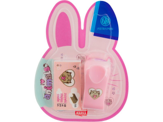 Mini zszywacz ASTRAPEN ANIMALS Kr�liczek + zszywki w komplecie - 1+1 szt. blister [opakowanie=24szt]