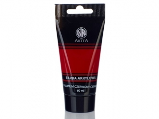 Farba akrylowa Astra tuba 60ml - kadmium czerwony ciemny (9%)