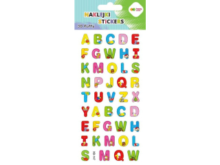 Naklejki 3D PUFFY-Animal Letters, 9.5 cm x 22 cm, Happy Color [opakowanie=5szt]