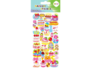 Naklejki 3D PUFFY-Funny Sweets, 9.5 cm x 22 cm, Happy Color [opakowanie=5szt]
