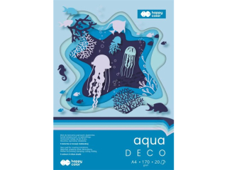 Blok Hobby Deco Ecru 170 g/m2, A4, 20 ark., 5 kolor�w, Happy Color [opakowanie=5szt]